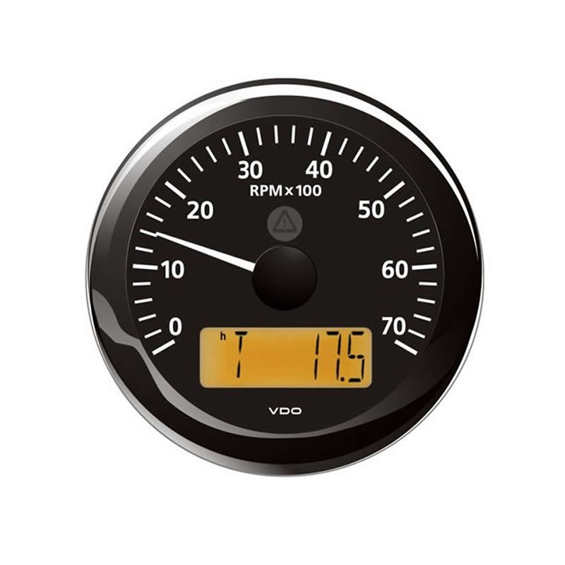 VDO ViewLine Tachometer 7.000 RPM Black 85mm